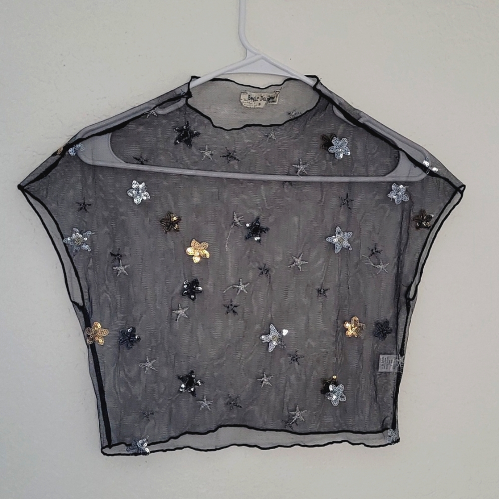 Sequence Mesh Crop Top